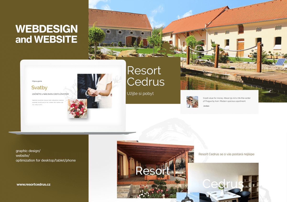 Webové stránky Tábor od Zest Brand pro Resort Cedrus