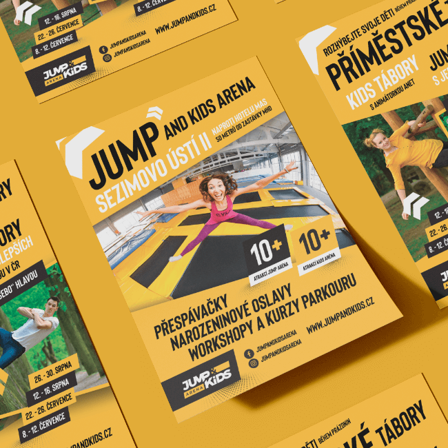 Grafické práce pro Jump and Kids od Zest Brand Tábor